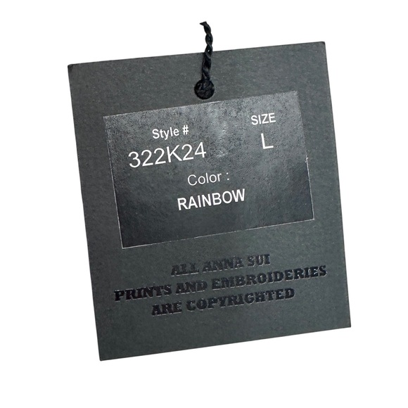 New ANNA SUI Rainbow Sheer Set Wrap Top Skirt - Picture 7 of 12